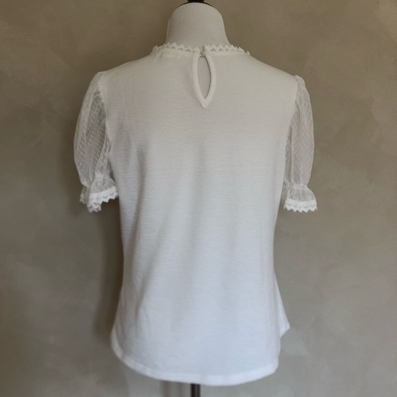 E&M lace puff sleeve top - Picture 5 of 7